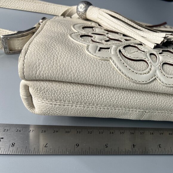 BRIGHTON FERRARA COL WHITE CITY ORGANIZER CROSSBODY SHOULDER PURSE BAG NEW $355 - Picture 3 of 12